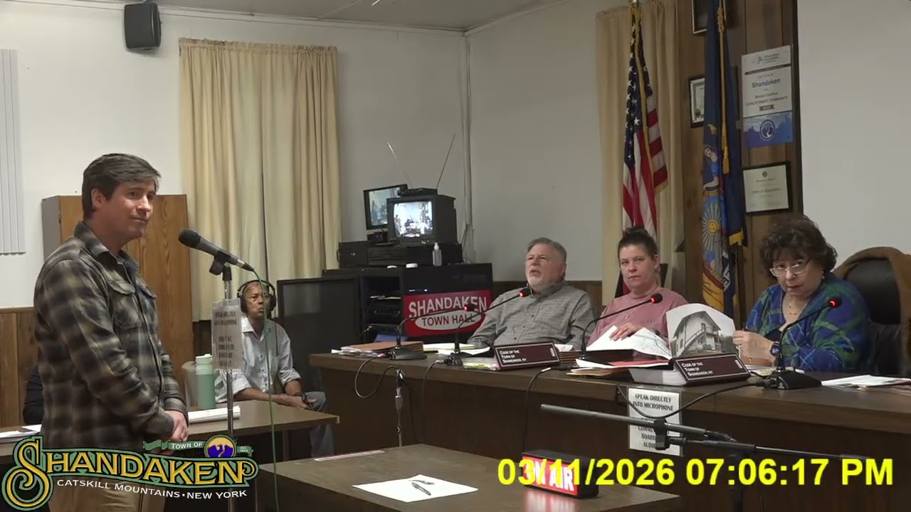 Town of Shandaken 3/11/2026 Planning Board Meeting.
