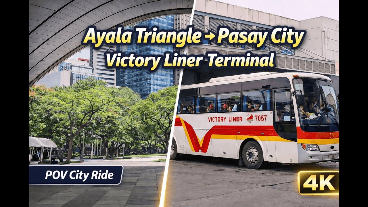 Ayala Triangle to Pasay City  Victory Liner Terminal | POV City Ride