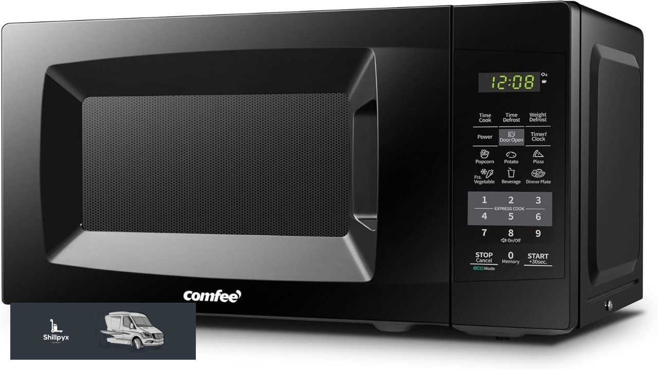 COMFEE' EM720CPL PMB Countertop Microwave Oven with Sound On Off ECO Mode and Easy