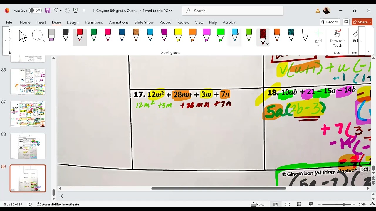 Week6 Friday  Q3 Math8 Factoring trinomial with GCF part1