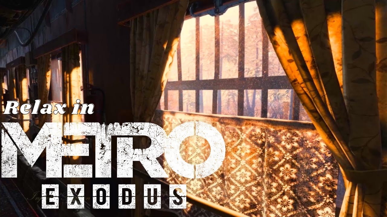 Relaxing Guitar Music & Train Ambience in Metro: Exodus ~ Video Game Sounds & Music For Sleep