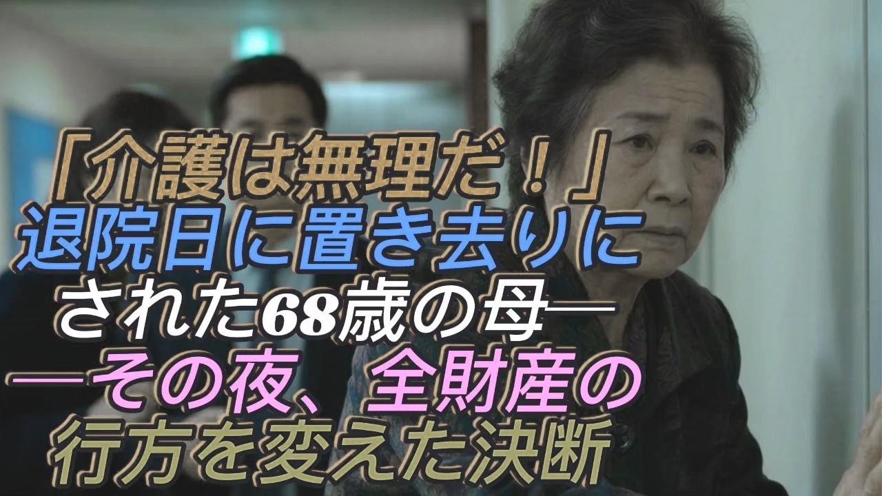 退院日に病院へ捨てられた私──通帳を閉じた瞬間、息子夫婦の運命は逆転した