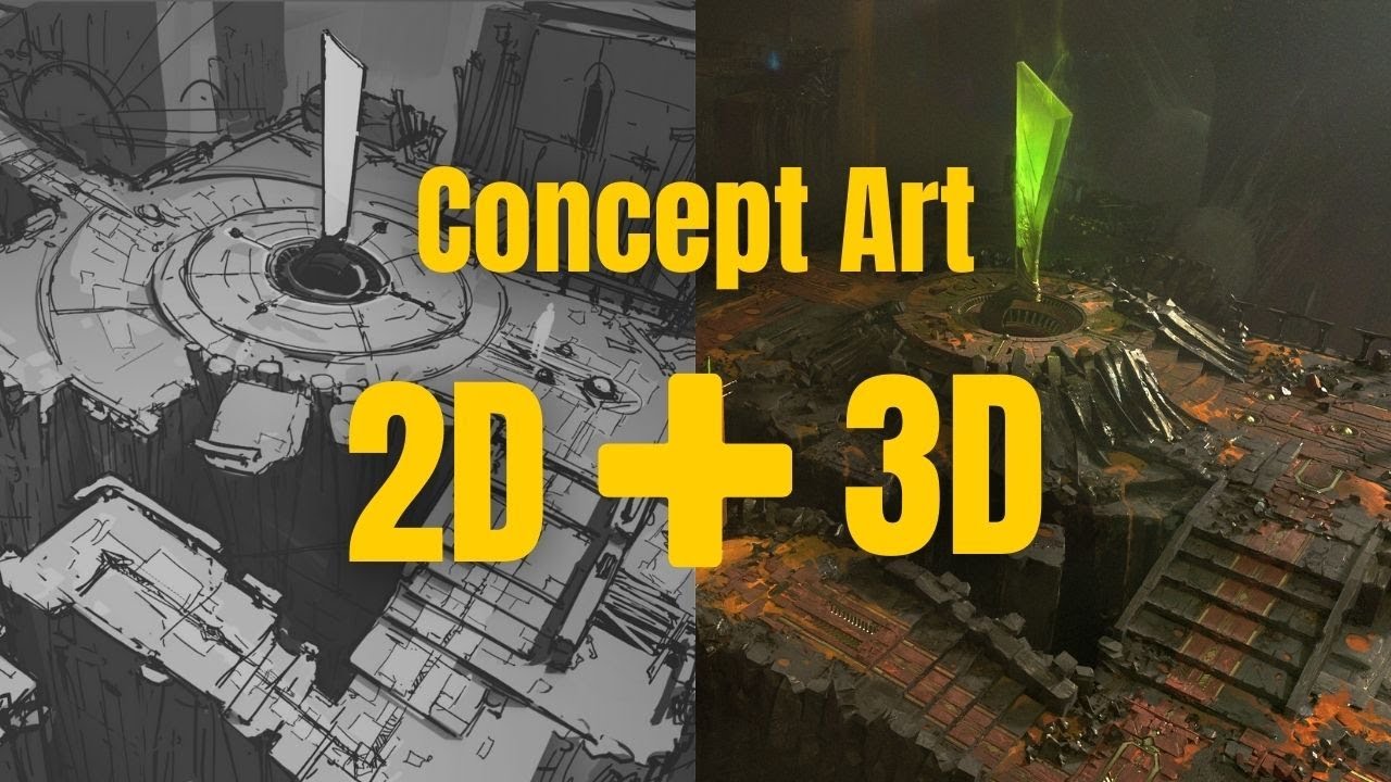 From 3D to 2D Concept Art (Digital Art Tutorial)