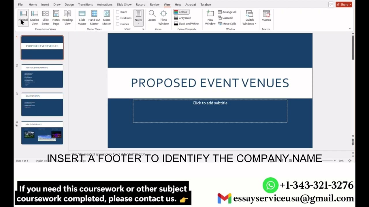 Shelly Cashman PowerPoint 365 | Modules 1-3: SAM Capstone Project B
