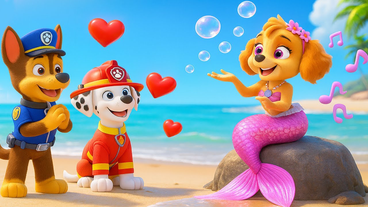 Una Noche Mágica en la Playa con Skye Sirena!!  PAw PaTrol en Español