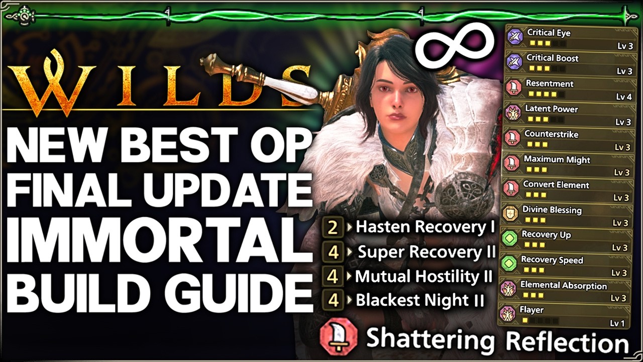 Monster Hunter Wilds - New Best OP Immortal Build - NEVER Cart Highest Damage - Arkveld All Weapons!