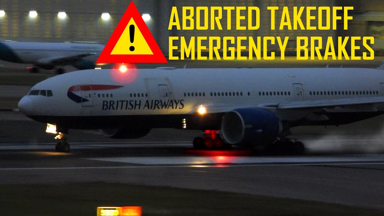 Aborted Takeoff at Heathrow Airport after accelerating down Runway 27L | Flight Emergency 🚨