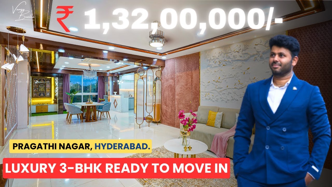 “Luxury 3 BHK  Ready To Move In Pragathi Nagar, Hyderabad | Model Flat Tour Vlog 1”