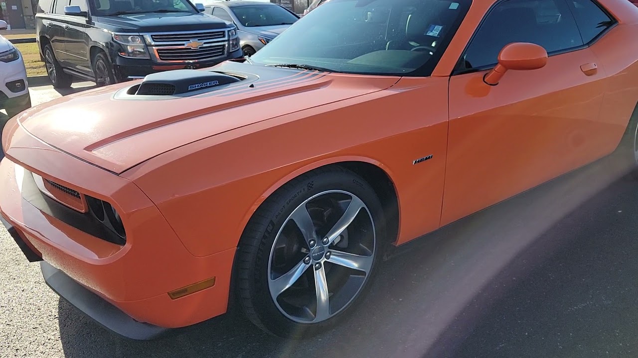 2014 Dodge Challenger Shaker in Header Orange