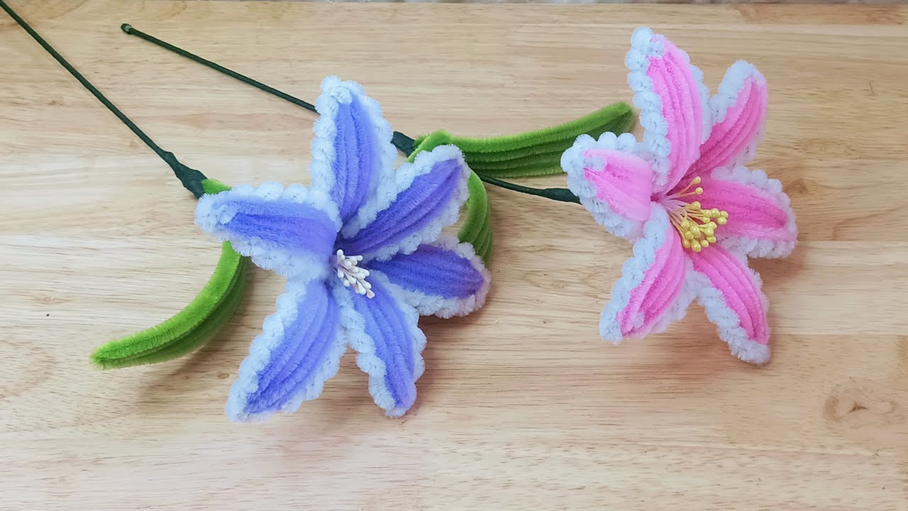 DIY | How to Make Pipe Cleaner Flowers Lily - Easy Flower Crafts