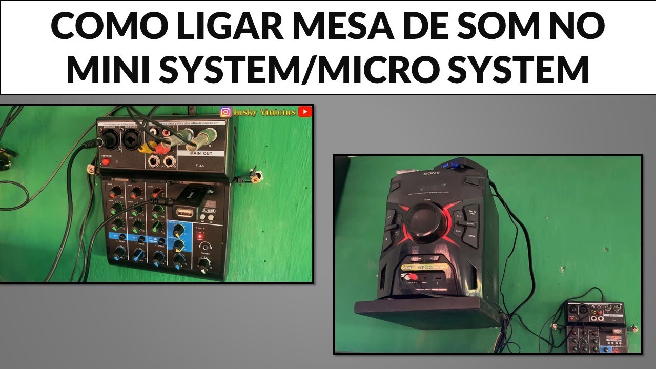 COMO LIGAR MESA DE SOM NO MINI SYSTEM/MICRO SYSTEM
