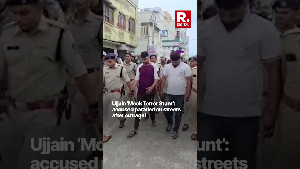 'Terror-Style' Act In Ujjain? Police Parade Accused After Mid-Air Car Blast Terrifies Crowds
