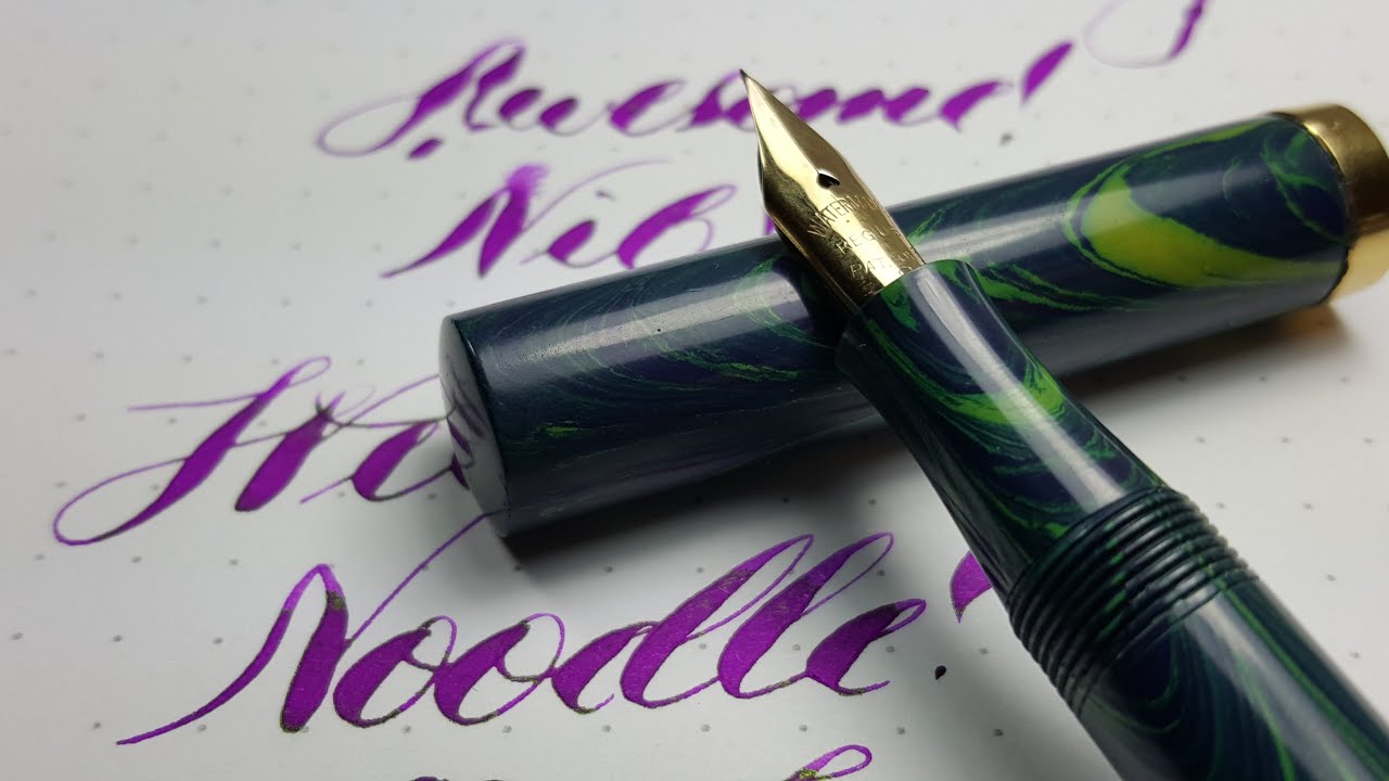 Waterman 52V MINT Blue Ripple WET Noodle