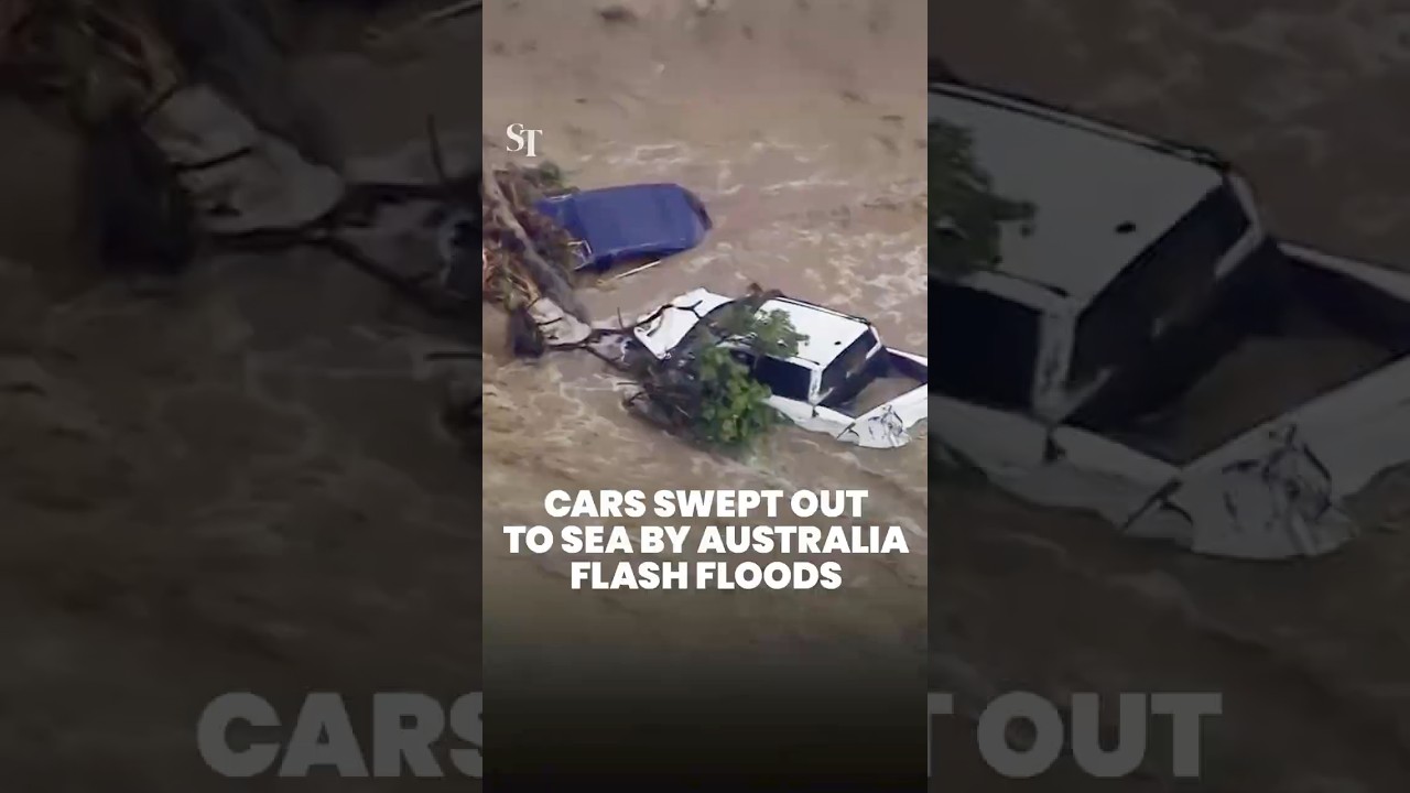Cars swept away by flash floods in Australia