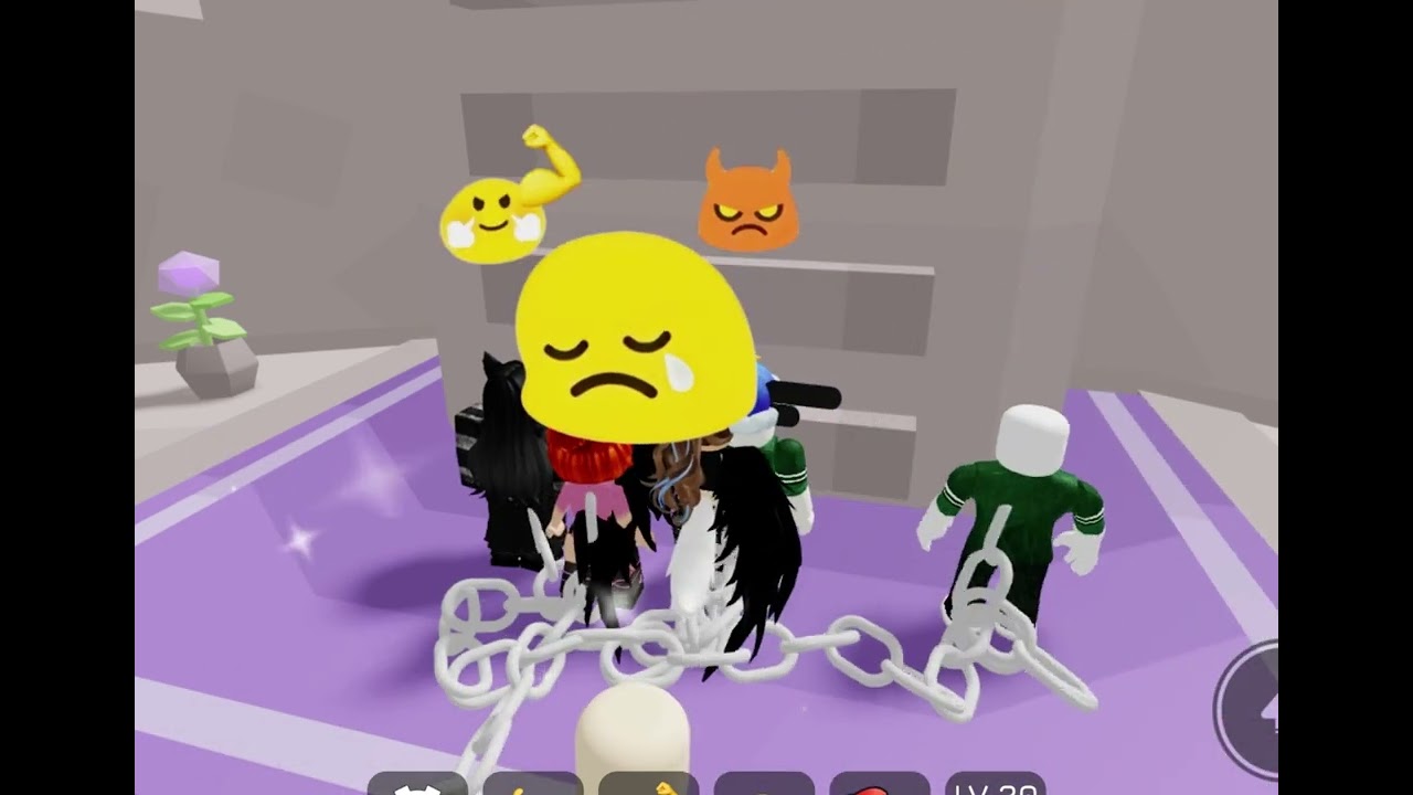 Playing Roblox with Ariel (chained 2-4 playing thing)
