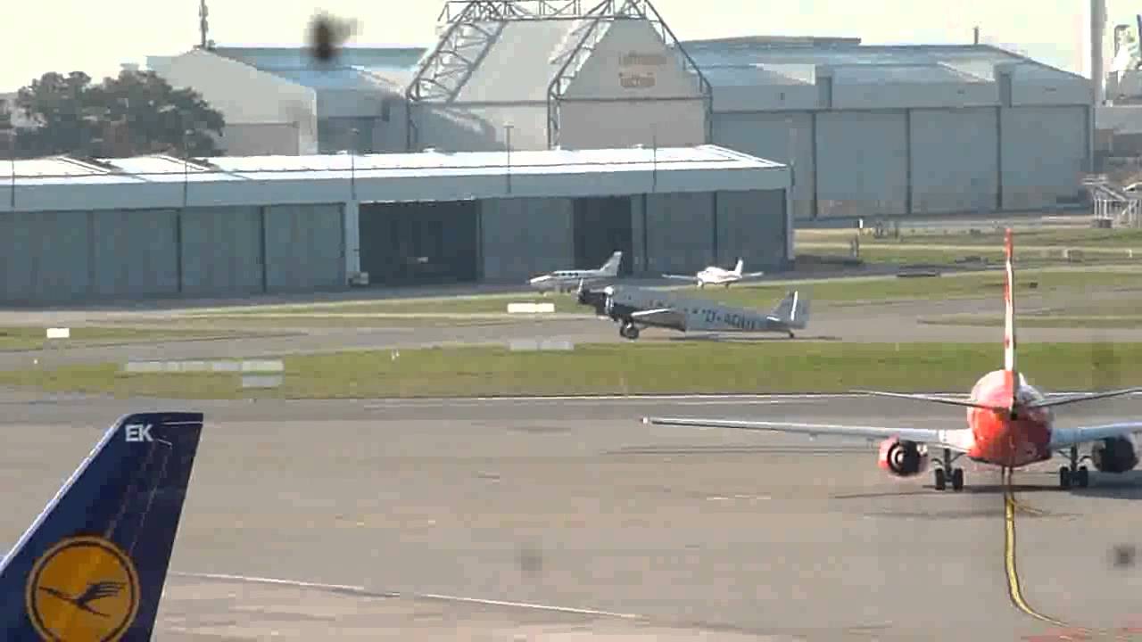 Tante Ju (Junkers Ju 52) taking off from Hamburg