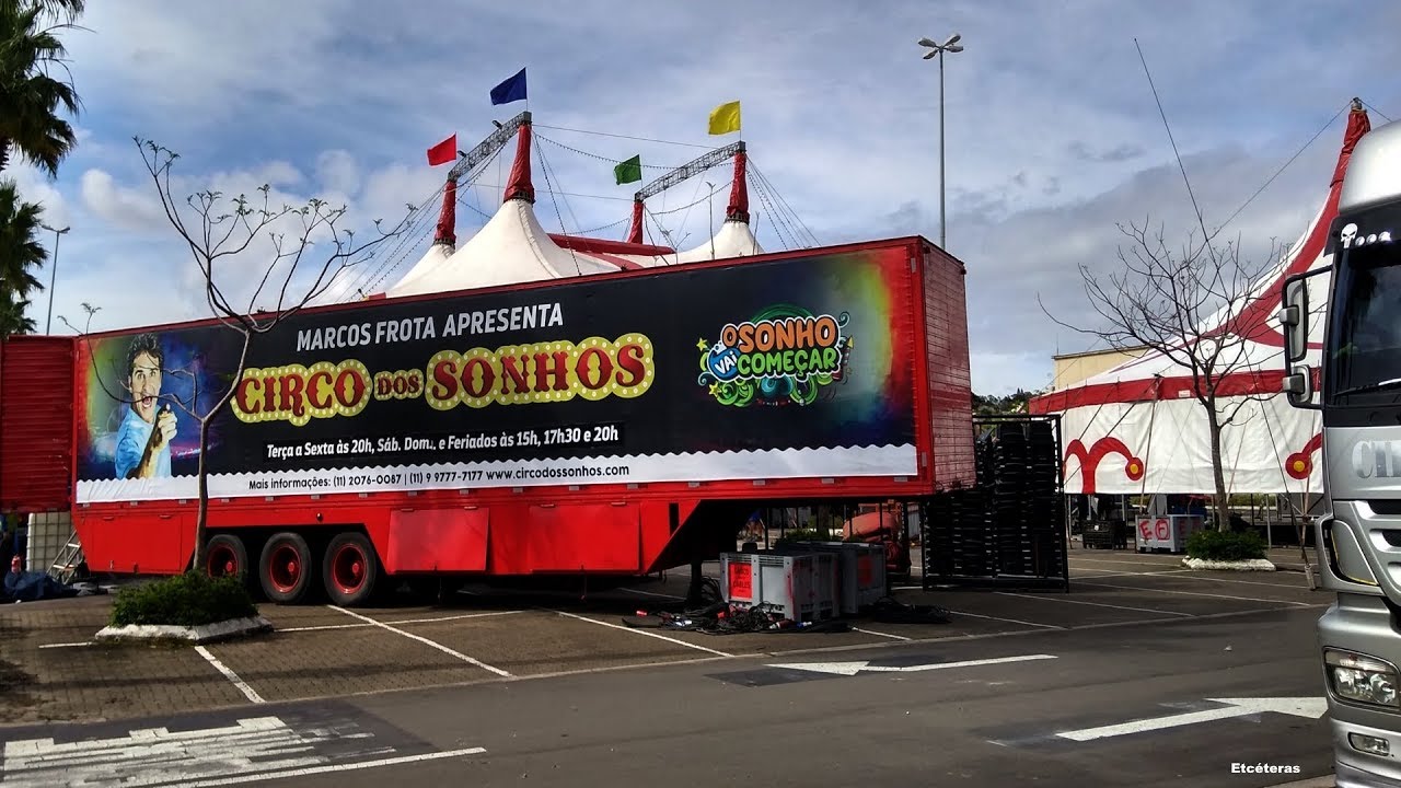 Circo dos Sonhos -  Montagem da estrutura - Barra Shopping, Porto Alegre.