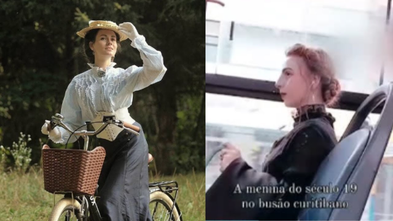 JOVEM QUE SE VESTE COM ROUPAS DO SÉCULO 19 É VISTA ANDANDO PELAS RUAS TODOS OS DIAS