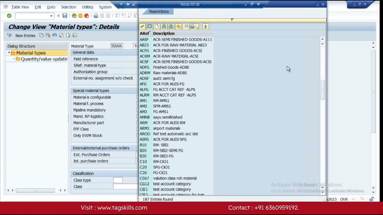 Standard Material Types ,Field Reference &Account Category Reference for Material Type in S4 HANA MM