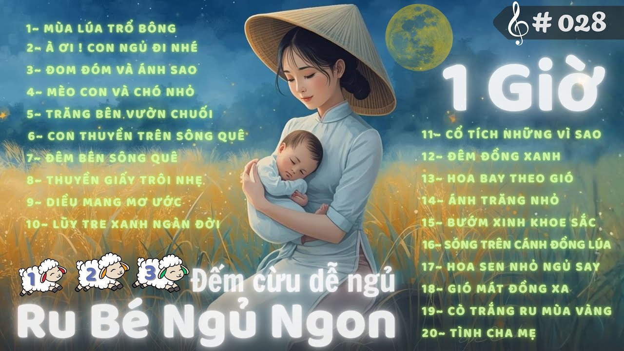 💖 🎵 1 Giờ Ru Con Yêu 🌙 – Giai Điệu Dân Ca Nam Bộ Nhẹ Nhàng, Ngọt Ngào 💞🌾