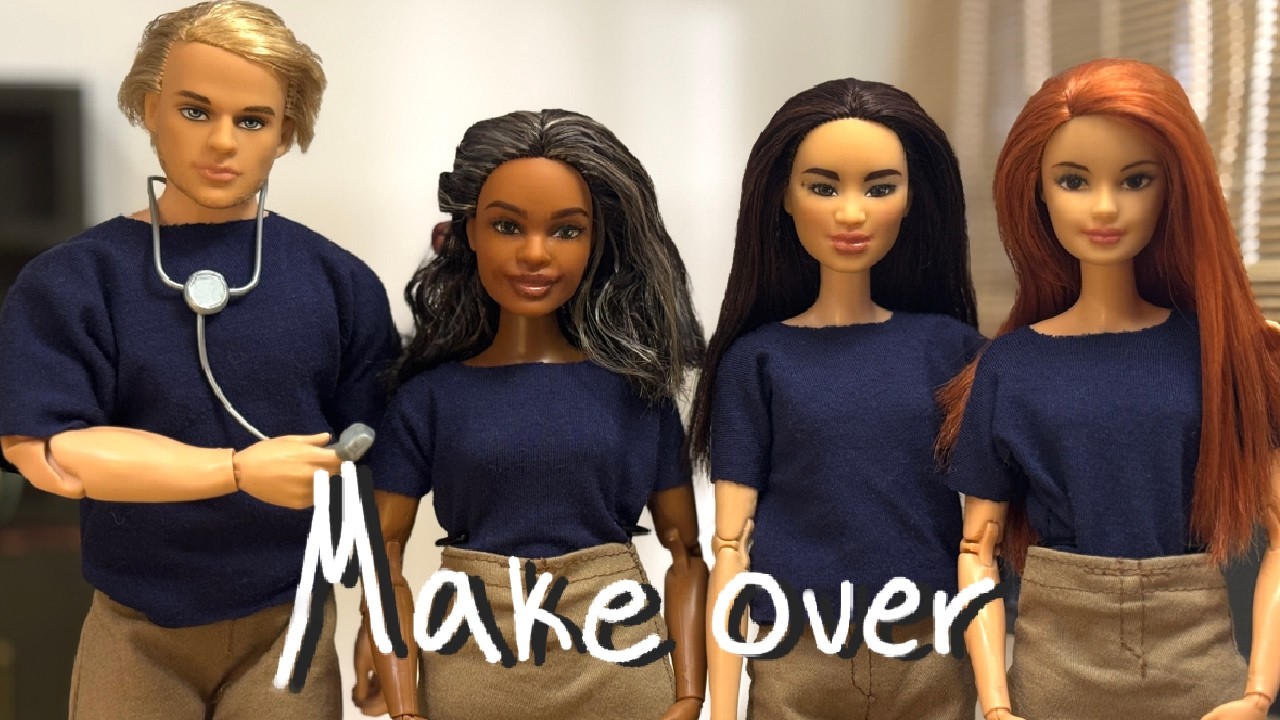 Barbie - Customising and restyle vlog |Made to move barbie restyle & repaint |Barbie doll Role play