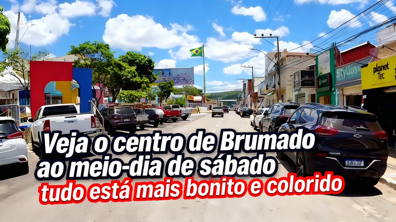 Veja o centro de Brumado ao meio-dia de sábado