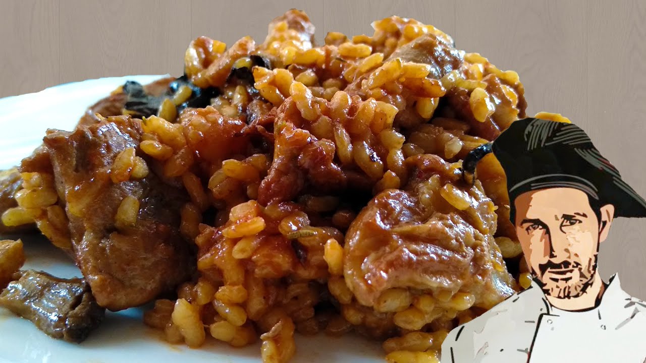 ARROZ de CARNE y SETAS con aromas a bosque ► Con 2 TRUCOS para darle un buen color montañés