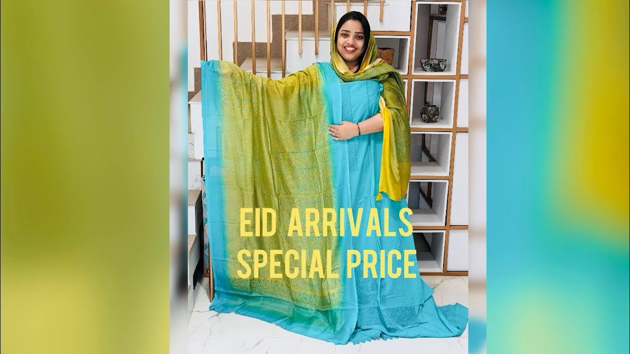 EID ARRIVAL…SPECIAL PRICE…PRICE:2490+SHIPPING…UNSTITCHED SUIT…NO RETURN…KOODU…FOR BOOKING:6282154708