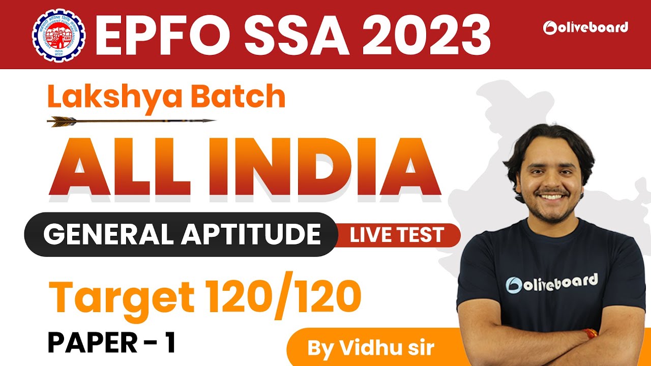 EPFO SSA Classes 2023 | Reasoning | All India Live Test | Target 120/120 | Paper - 1 | Vidhu Sir