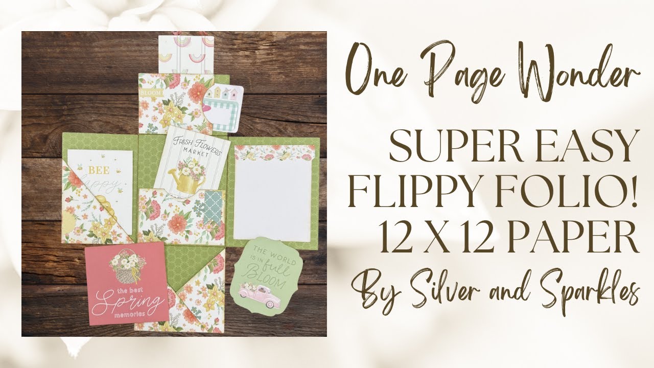 Урок №92 по созданию простого фолио с откидными клапанами! Бумага формата 12 x 12 дюймов.