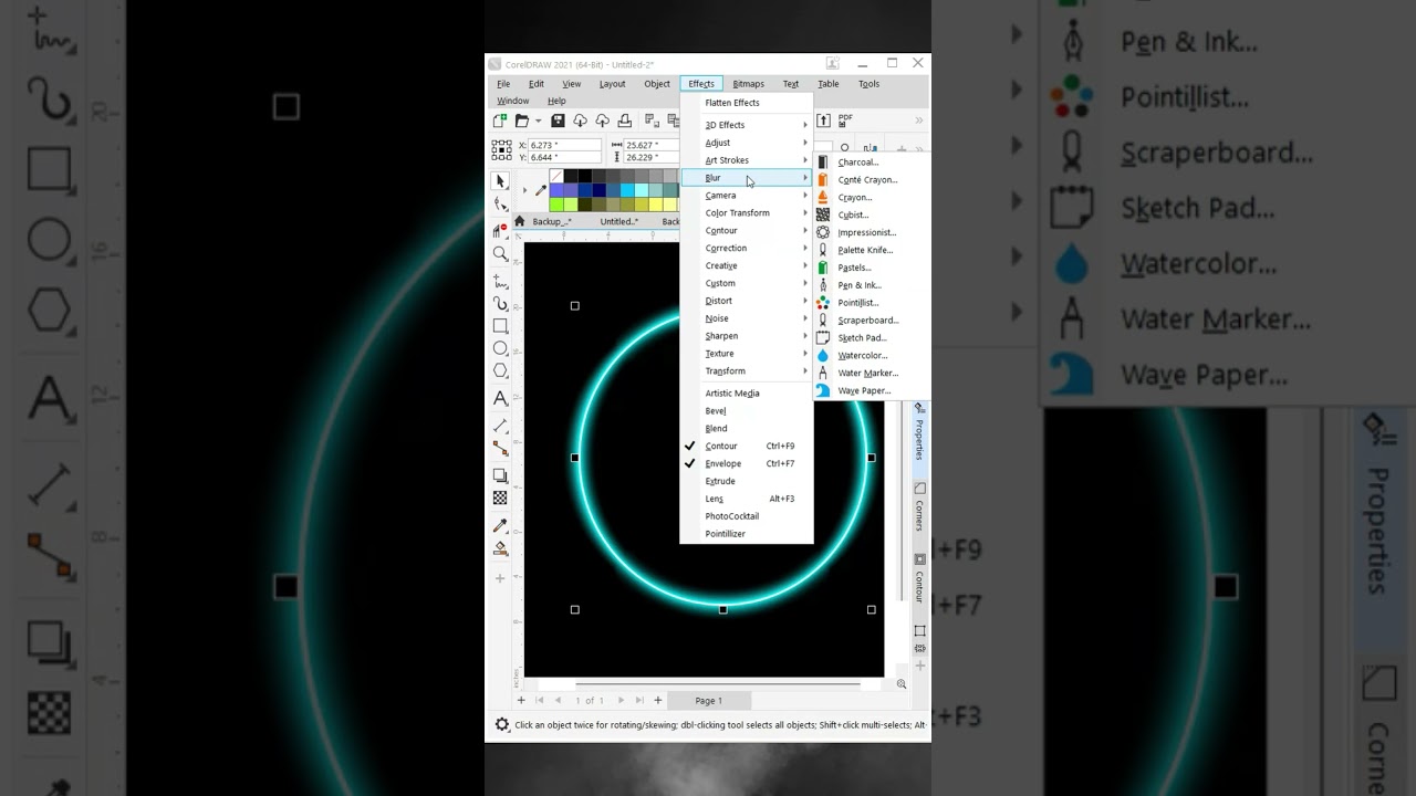 Glow effect using shadow in Coreldraw | Corel Draw Tips And Tricks
