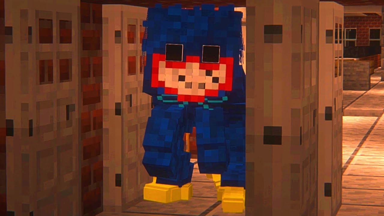 Побег Хагги Вугги из школы в Minecraft