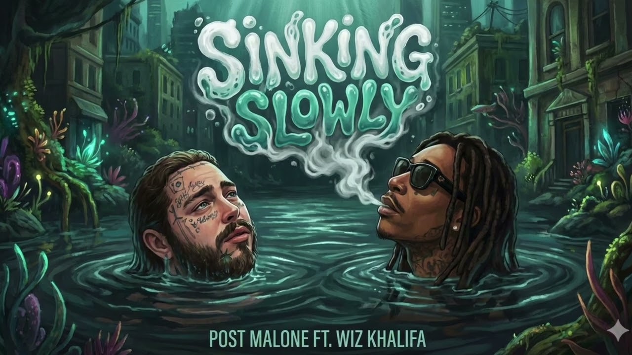 sinking slowly | style-post malone ft. wiz khalifa (lyrics video)