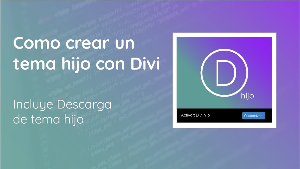 Tema Hijo para Divi.  Descarga e instalación