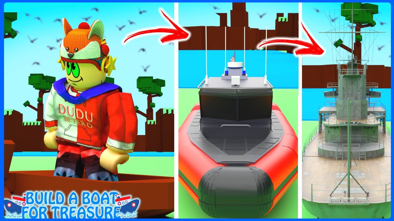 BARQUINHO, BARCO, BARC&Atilde;O NO BUILD A BOAT FOR TREASURE ROBLOX