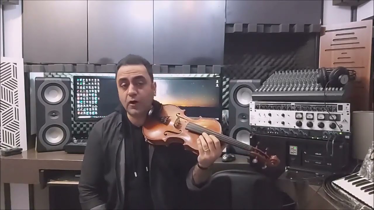 آموزش ویلن بداهه نوازی های ساده ماهور لا ایمان ملکی