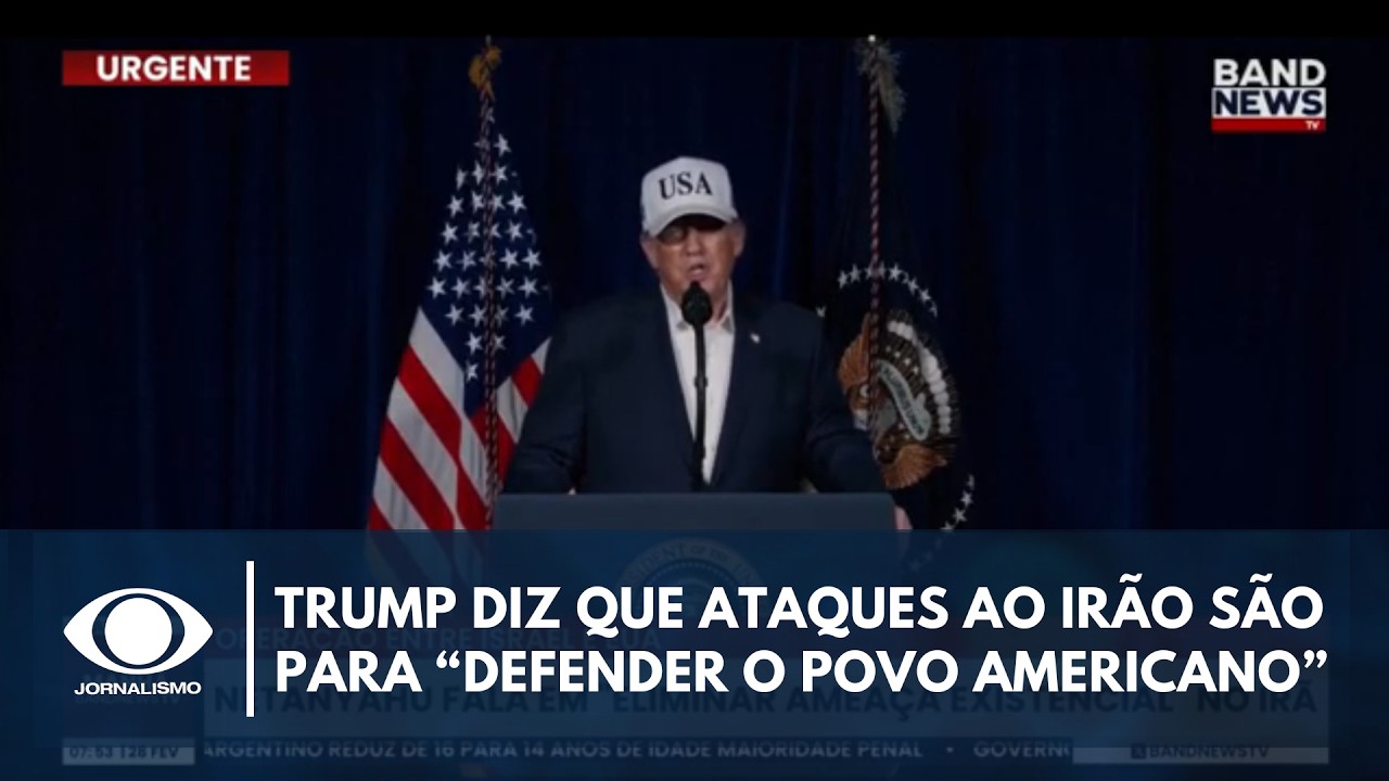 Trump afirma que objetivo de ataque no Irã é de 'defender o povo americano'