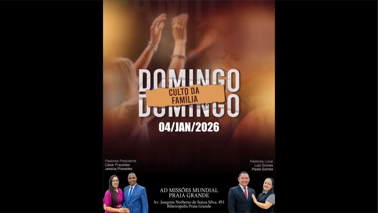 ADMMPG - Culto da Família Janeiro Profético - Pastor Luiz Gomes - Deserto e o lugar secreto