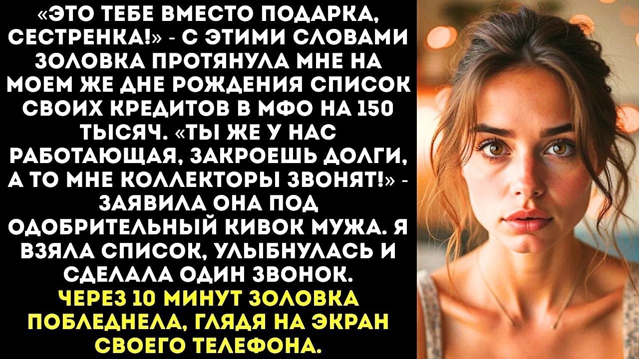 «Ты богатая, оплатишь!» — сестра мужа на моём дне рождения вручила мне список своих долгов