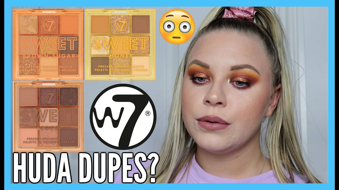 NEW W7 SWEET COLLECTION REVIEW | HONEY, BROWN SUGAR & COCO EYESHADOW PALETTES | makeupwithalixkate