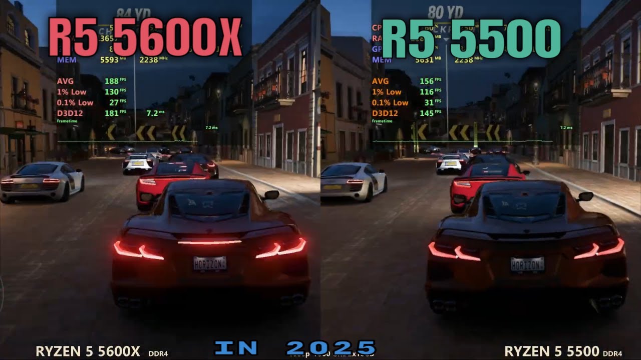 Ryzen 5500 vs Ryzen 5600x in 2025