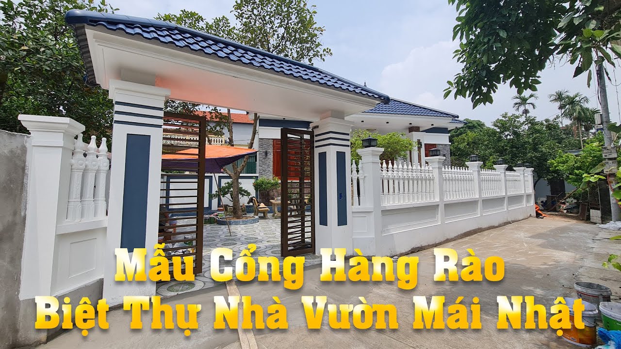 Mẫu Cổng Hàng Rào Biệt Thự Nhà Vườn Mái Nhật | Kiến Trúc HCG