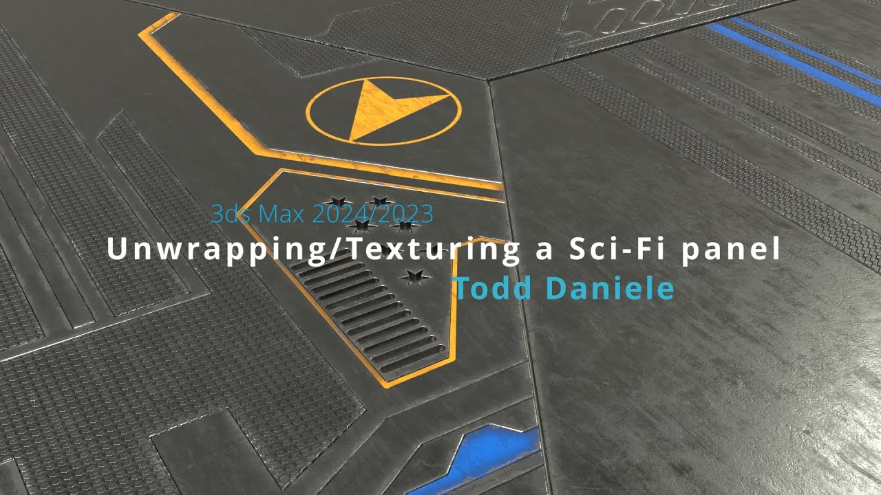 3dsMax SubstancePainter UnwrappingTexturingSciFiPanel
