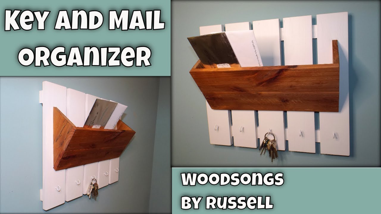 How to Make a Wall Mail Organizer | DIY Wall Organizer Ideas | Mail and Key Holder | Farmhouse Decor