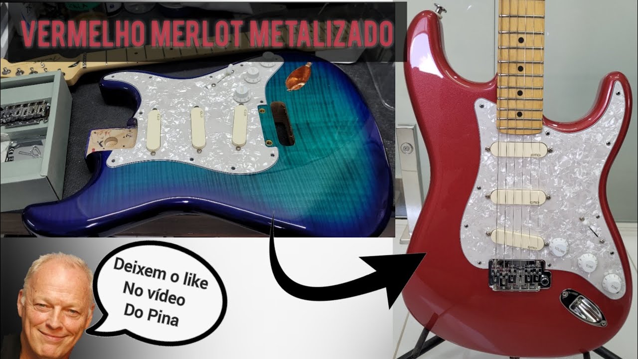 Fender Mexico - Pintura vermelho merlot metalizado- Captadores EMG David gilmour