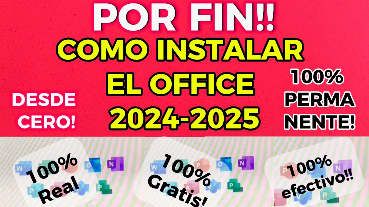 Como instalar el office totalmente gratis desde cero | 100% permanente 2024-2025