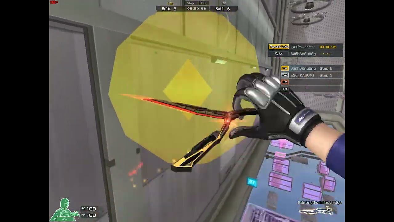 Parkour map Adventure Steel và phần thưởng mảnh Găng Tay Mèo