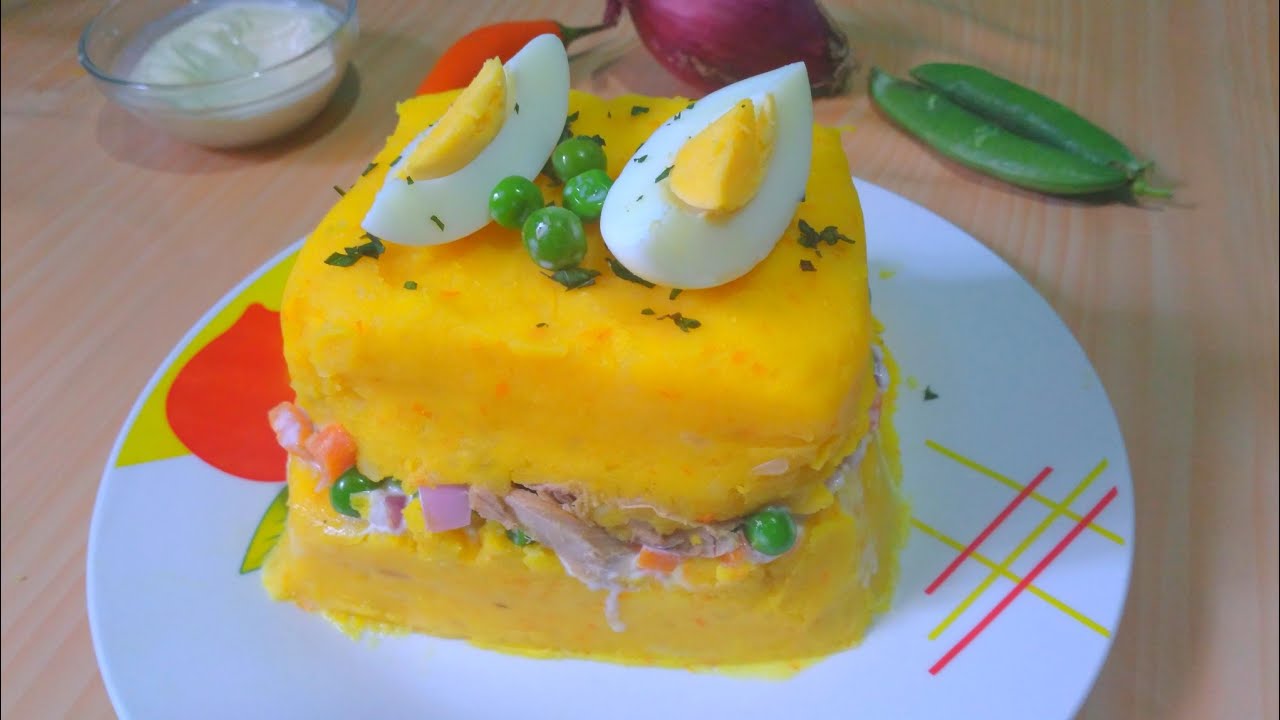 CAUSA RELLENA DE ATÚN ||😋 DELÍCIOSA RECETA PERUANA || Cocina fácil