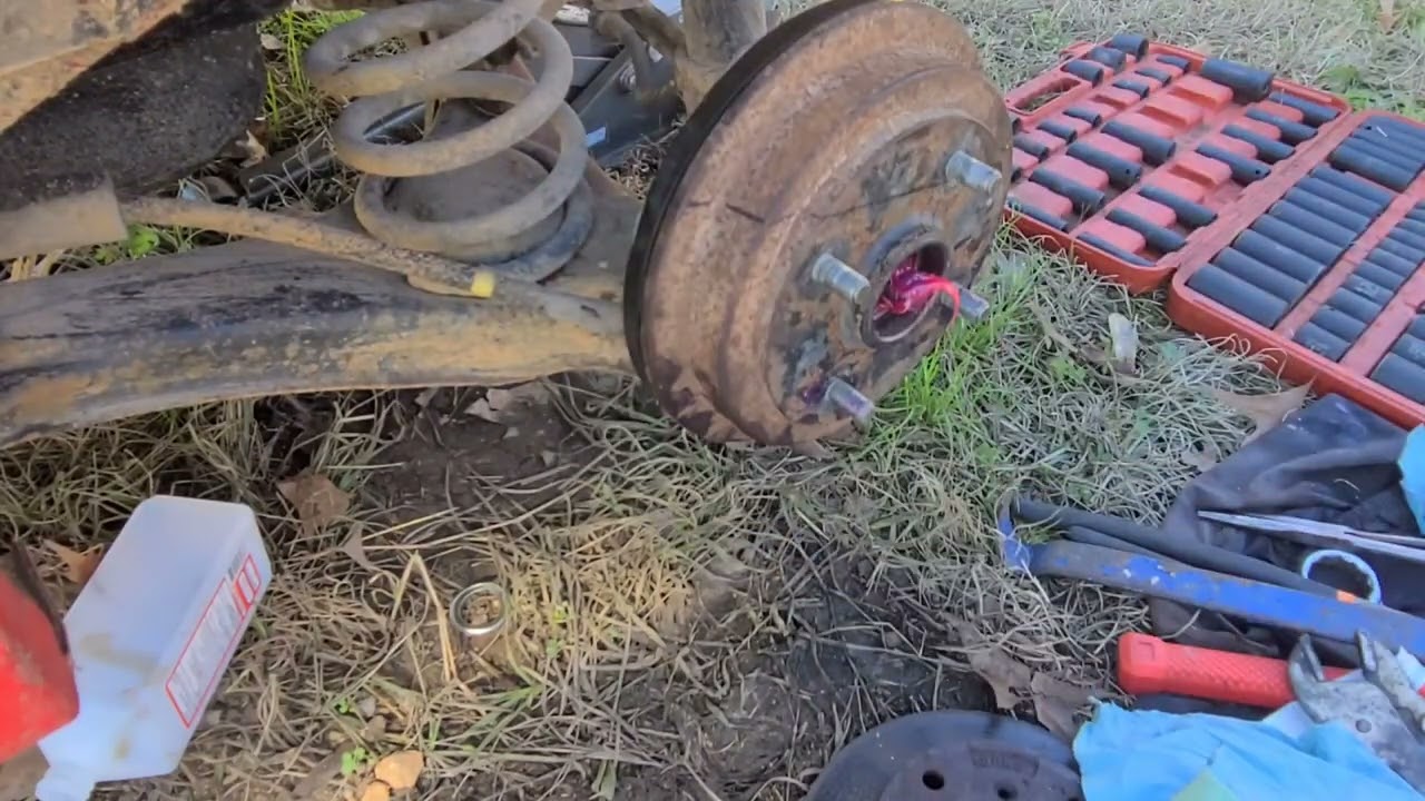Geo Metro rear drum brake service and bearing replacement
