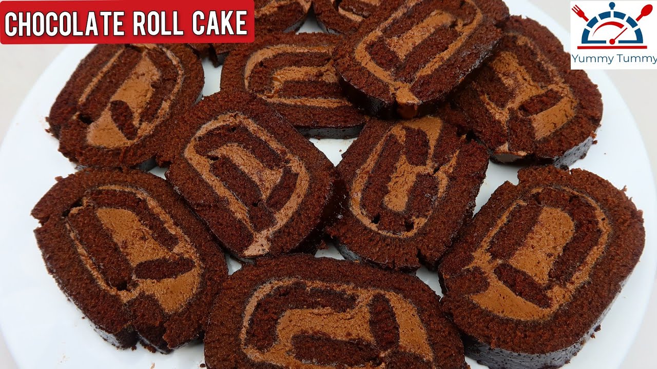 Chocolate Roll Cake Recipe | Eggless Chocolate Swiss Roll Cake Recipe| Easy Chocolate Swiss Roll
